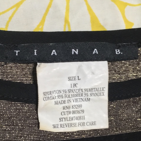 ☘️Tiana B. Gold & Black Stretch Dress☘️ - Picture 4 of 6